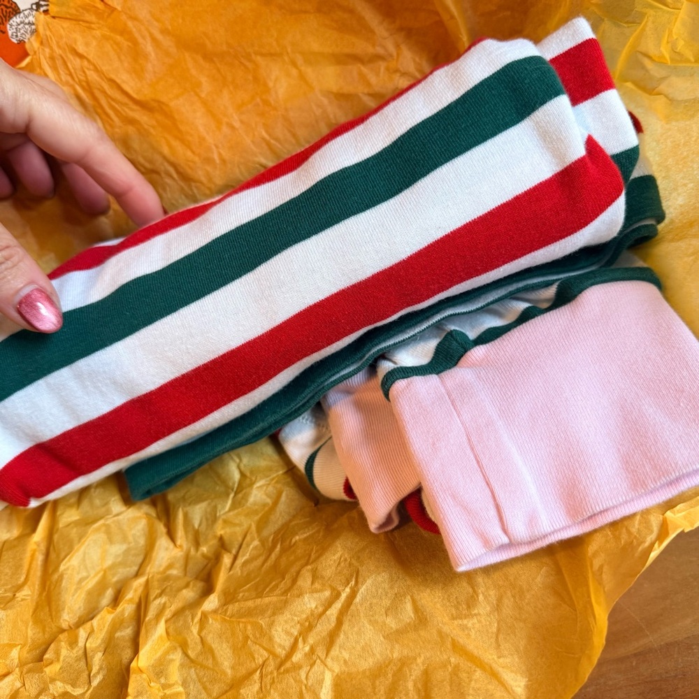 J. Crew Holiday Striped PJ set - Red, Green, and Pink - Picture 12 of 14